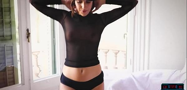  Petite and natural brunette teen model Ana Maria showing off her hot body